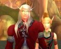 Two blood elves in-game.