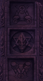 Symbols on a side of the Dark Portal.