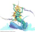 Naga Siren concept art from Warcraft III.