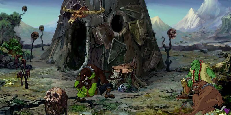 File:Warcraft Adventures - Orgrim and Hellhounds.jpg