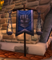 On the banner of the Knights of the Silver Hand (Wrath of the Lich King version).