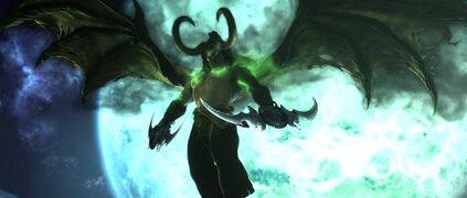 Illidan Stormrage with The Twin Blades of Azzinoth