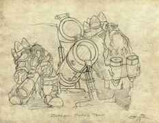 Dwarf mortar team.