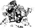 A dwarven demolition squad from the Warcraft II: Tides of Darkness manual.