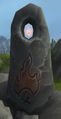 The fire elemental stone in the circle.
