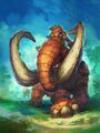 A Giant Mastodon in Hearthstone: Journey to Un'Goro.