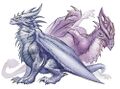 Valiona and Theralion in The Dragonflight Codex.