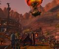 The Huojin pandaren camp in the Valley of Honor.