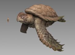 Concept art of a giant turtle of the Dragon Isles.