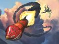 A goblin falling off the X-51 Nether-Rocket