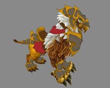 Concept art of gryphon mount armor.
