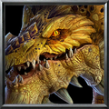 Black dragon icon from Warcraft III: Reforged.