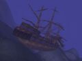 The wreck of the Horizon Scout in Azshara.