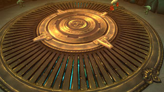 The floor in Emberon's vault, complete with rotating titan machinery.