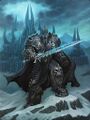 The Lich King standing outside Icecrown Citadel (by Glenn Rane).
