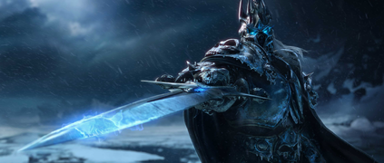 Frostmourne in the Wrath of the Lich King cinematic.