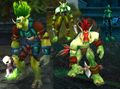 Collage of different forest troll models.