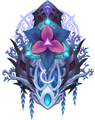 The new crest of the nightborne, featuring the Dusk Lily of the rebellion