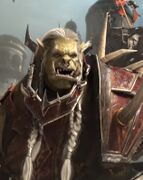 Saurfang fighting the alliance forces in the Battle for Azeroth cinematic.