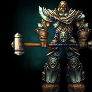Human Paladin concept art from Warcraft III original website.