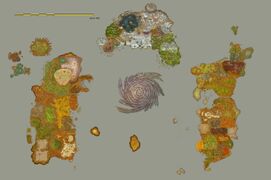 Regional maps and inaccessible areas composite map before Cataclysm