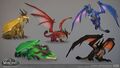 Concept dragons in Dragonflight.