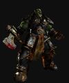 Warcraft III cinematic model with axe.