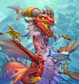 Alexstrasza, Sea Dragon Queen hero skin in Battlegrounds.