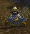 A typical Grummle from Pandaria is friendly to player characters (they use yaks as mounts). Sleeping Cricket is in Zuldazar and Merchant Woolhands is in Boralus.