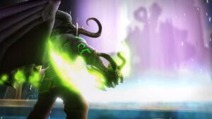 Illidan and the imprisoned Sargeras