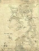 Kul Tiras on an early WoW map.
