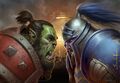 Orc vs Human artwork for Battle for Azeroth.