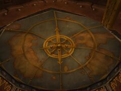 Map seen from a ceiling at the Hall of Explorers in Ironforge.