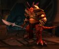 A red drakonid in World of Warcraft.