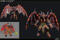 Doom Guard model and concept art from Warcraft III: Reforged.