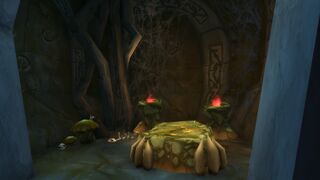 One of the druid beds in the lower room (similar to the one at Dreamer's Rock).