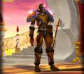 A Blood elf Paladin in the Season 2 set with matching PvP reward belt and boots.