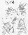 Gnoll concept art for Warcraft III.