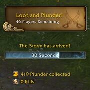 Player count, Storm timer, Plunder collected