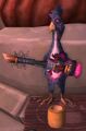 Bush chicken playing a troll guitar in hopes of spare change in Mistfall Village