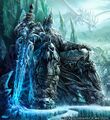 The Lich King seated on the Frozen Throne (by Wei Wang).
