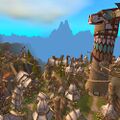Thunder Bluff with totem buildings.