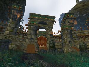 The entrance to Zul'Aman in southeastern Ghostlands