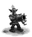 Goblin with a gnomish net gun from the RPG.