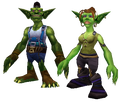 A male and female goblin as they appeared prior to Cataclysm.