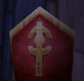 The hats of the High Abbot Landgren, the Scarlet Abbots, and Scarlet Initiates have the symbol.