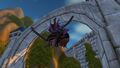 Onyxia's Head seen in-game hanging from the gates of Stormwind.