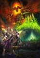 Sargeras (top) and the Army of the Light, two of the primary combatants during the Crusade.