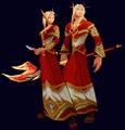 Early blood elf models following their announcement.