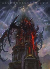 "Deathwing dies", depicting a scene from End Time